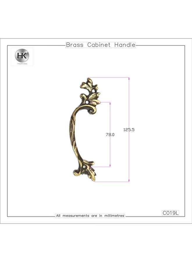HOBKNOBS Ornate Antique Brass Cabinet Door Handle Pair 2 Pieces - Brownish Gold. - Image 4